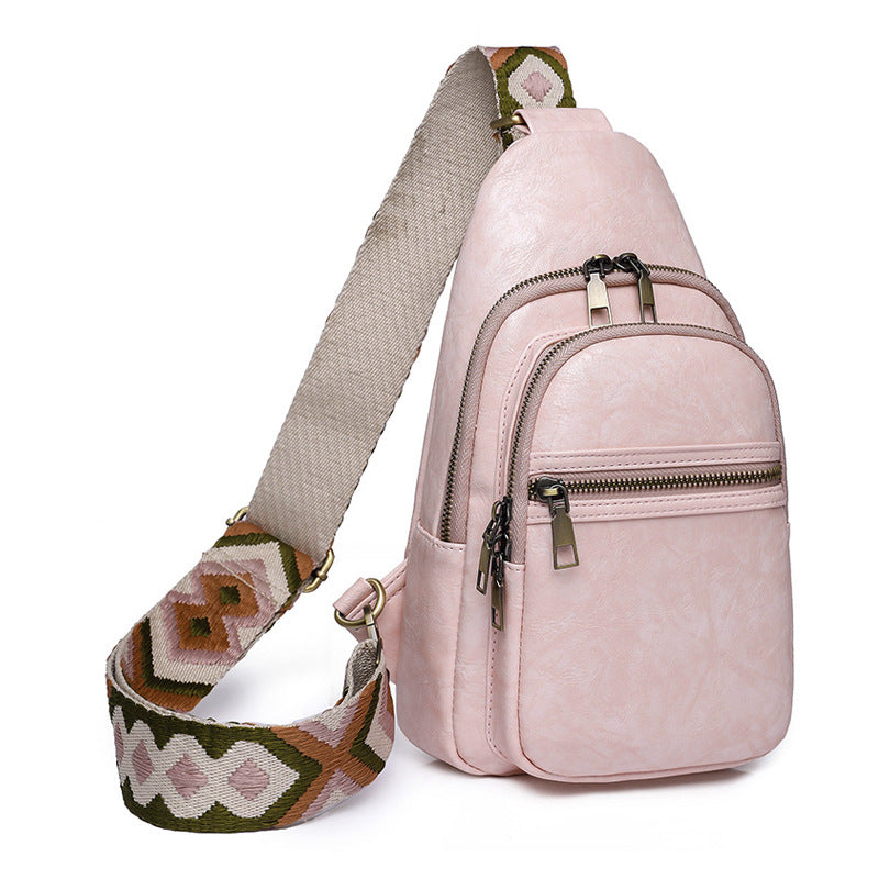 Wholesale PU Retro Crossbody Chest Bag